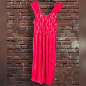 Vintage satin nightgown altered into a dress